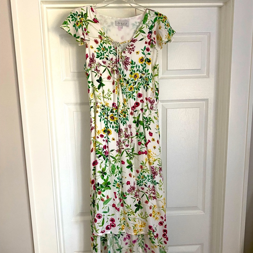 Wayf high-low midi dress